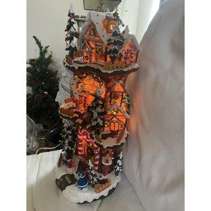 Santa’s workshop Christmas around the world musical 18 Inches Lights Tower